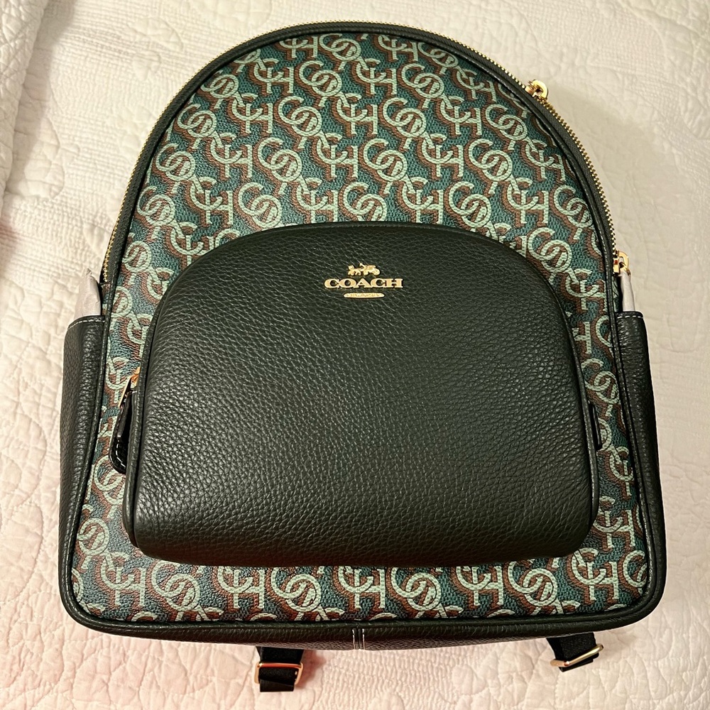 Coach Backpack - Forest Green w/ Logo